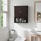 Modern Wall-Mounted Storage Cabinet for Bathroom Kitchen or Bedroom with Open Shelf and Adjustable Interior